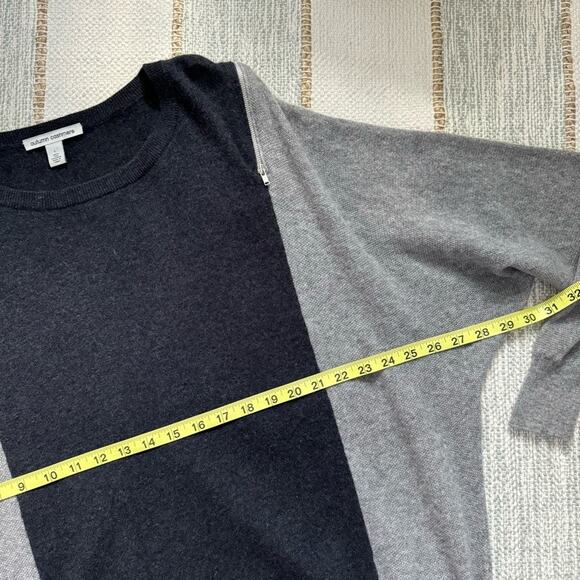 Autumn Cashmere Grey Zip Shoulders Long Dolman Sleeves Slouchy Sweater Large - Picture 7 of 8